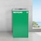Alpine Industries 87 Gal. 3-Stream Steel Blue Recycling, Green Recycling, and Black Commercial Trash Can Station ALP4450-BLK-KIT39 - alternate 4
